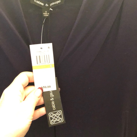 NWT midnight blue blouse sz S - Picture 3 of 5